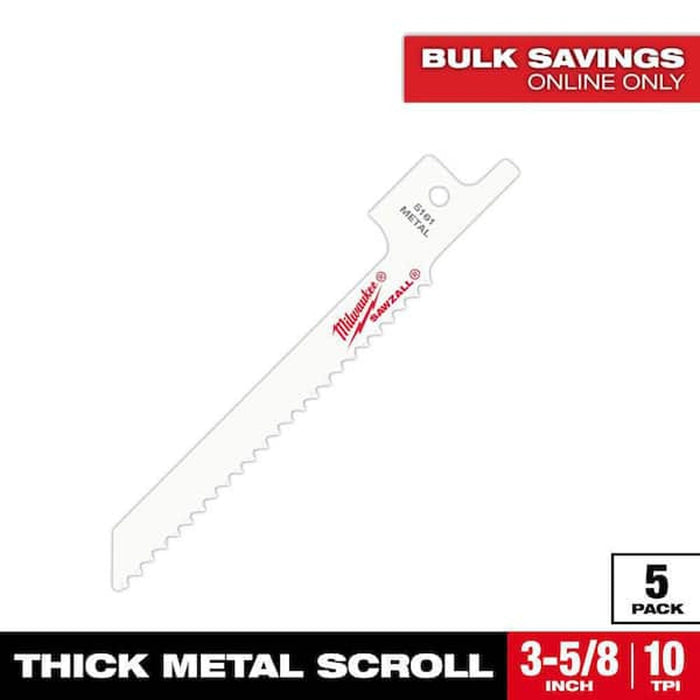 Milwaukee SAWZALL Blades for Boats, 5 Pack