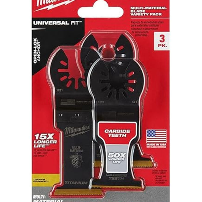 MILWAUKEE TOOL Oscillating Blade Set, 0.57L x 3.88W x 6.38H