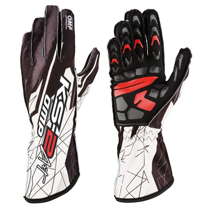 OMP KS - 2 ART Kart Racing Gloves - Youth / Kids Sizes - Fast Racer