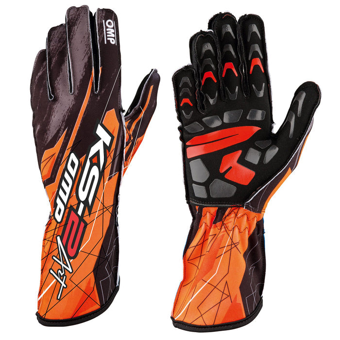 OMP KS - 2 ART Kart Racing Gloves - Youth / Kids Sizes - Fast Racer