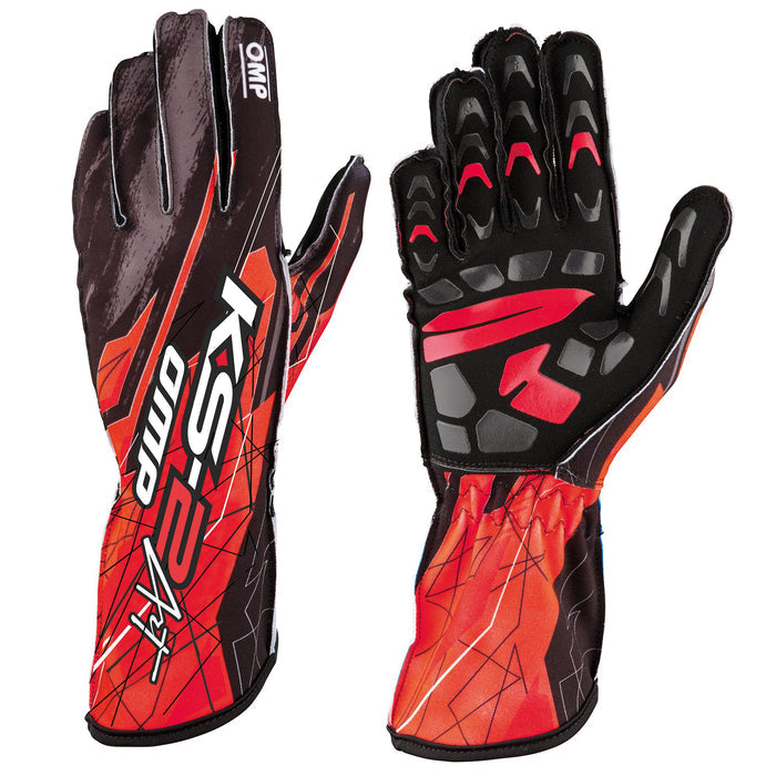 OMP KS - 2 ART Kart Racing Gloves - Youth / Kids Sizes - Fast Racer