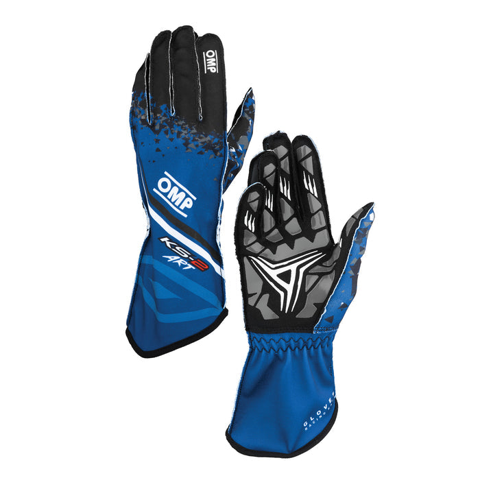 OMP KS - 2 ART V2 Kart Gloves - Youth / Kids Sizes - Fast Racer