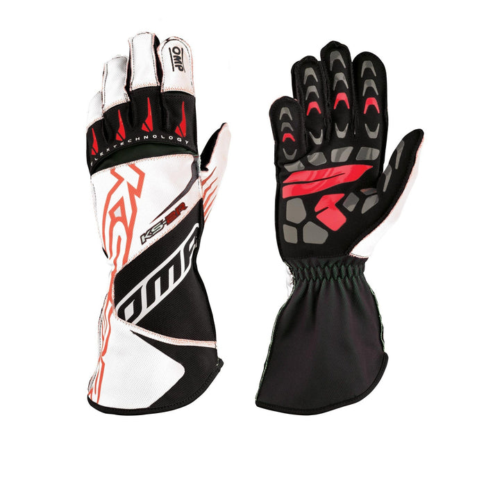 OMP KS - 2R Go - Kart Racing Gloves - Youth / Kids Sizes - Fast Racer