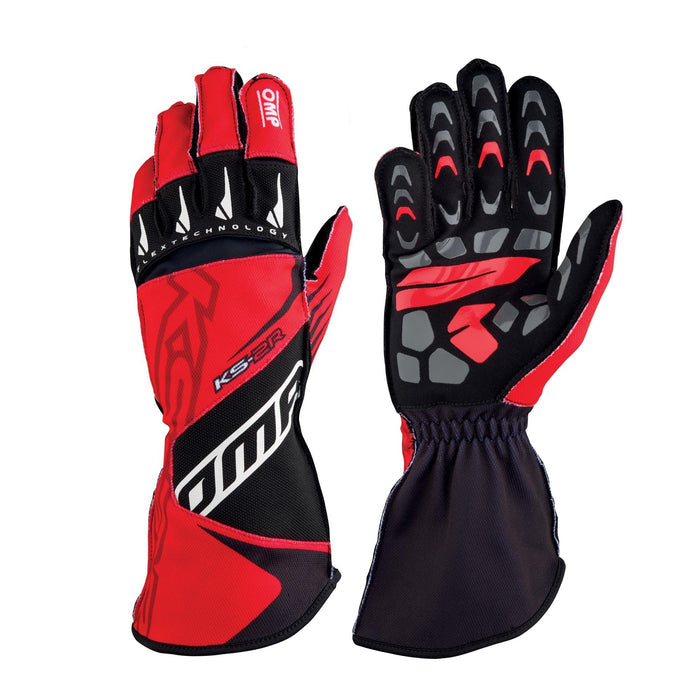 OMP KS - 2R Go - Kart Racing Gloves - Youth / Kids Sizes - Fast Racer