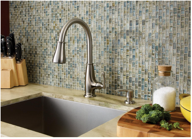 Pfister Ainsley 1-Handle Pull-Down Kitchen Faucet with Soap Dispenser in Stainless Steel