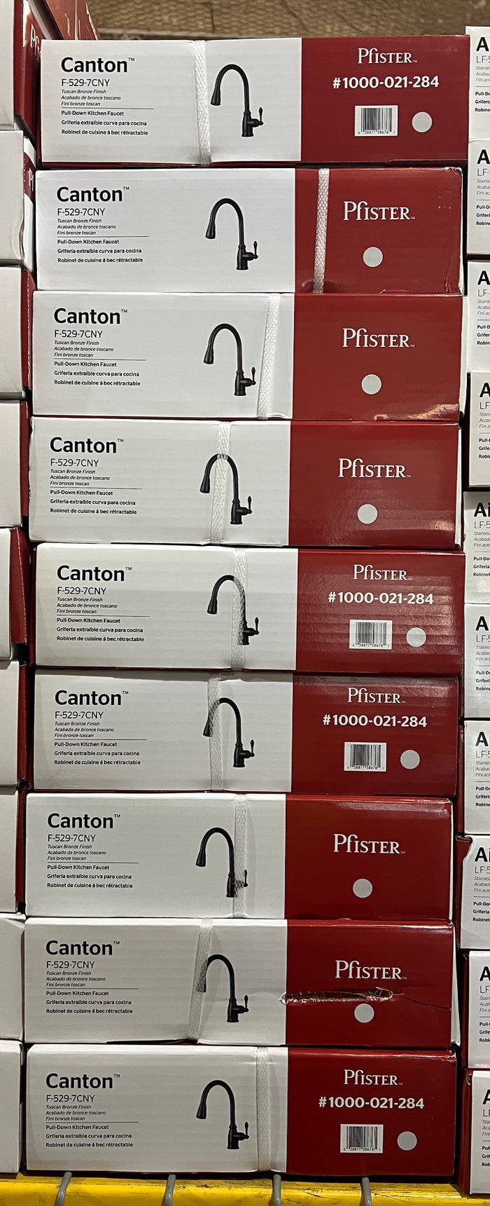 Pfister Canton Single-Handle Pull-Down Sprayer Kitchen Faucet in Tuscan Bronze