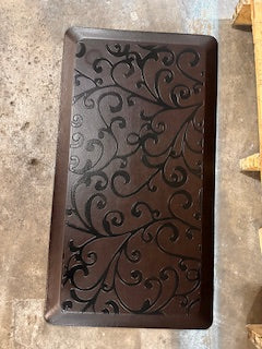 QTY 2: Anti-Fatigue Brown 20 in. x 36 in. Embossed Comfort Kitchen Mat