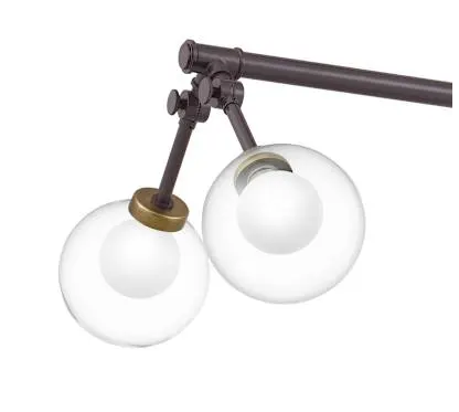 Quoizel Curtis 6-Light 34" Linear / Island Chandelier – Old Bronze (CUR634OZ)
