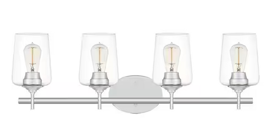 QUOIZEL Miller 4-Light Polished Chrome Vanity Light