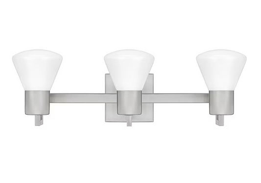 Quoizel Norton 3 -Light Brushed Nickel Integrated LED Transitional Vanity light