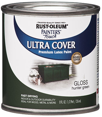 RUST-OLEUM Hunter Green Multi-Purpose Paint, 1/2 Pint,