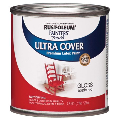 RUST-OLEUM Painters Touch Apple Red Multi-Purpose Paint, 1/2 Pint