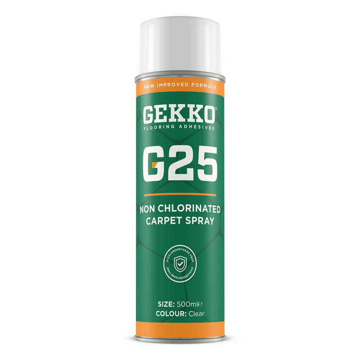 Gekko G25 non-chlorinated carpet spray can on a white background
