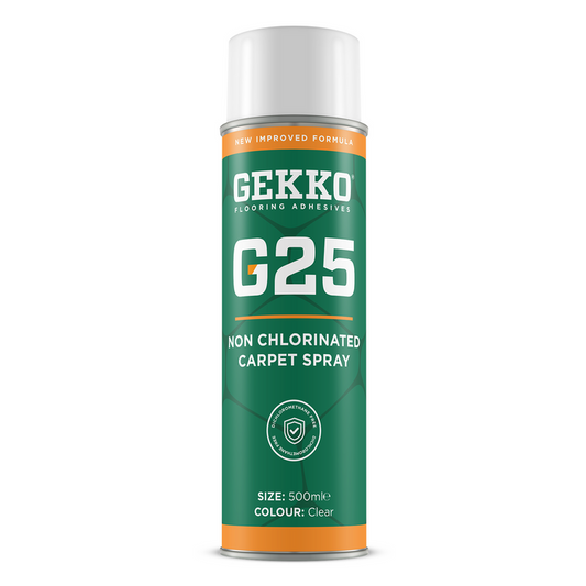Gekko G25 non-chlorinated carpet spray can on a white background