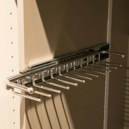Starax Pull-Out Tie and Belt Rack with Telescopic Rail