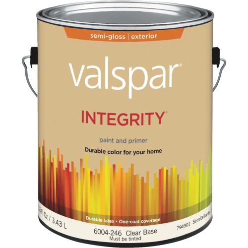 Valspar Integrity Semi-Gloss Exterior Paint and Primer, 1 Gal.